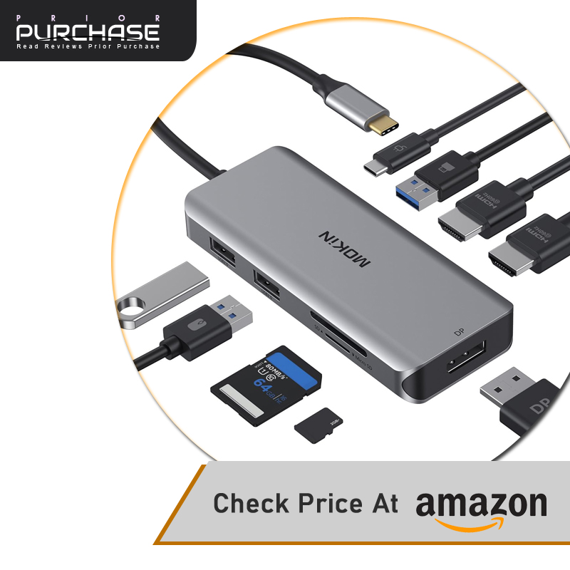 MOKiN USB C Hub Dual HDMI Monitors for Windows