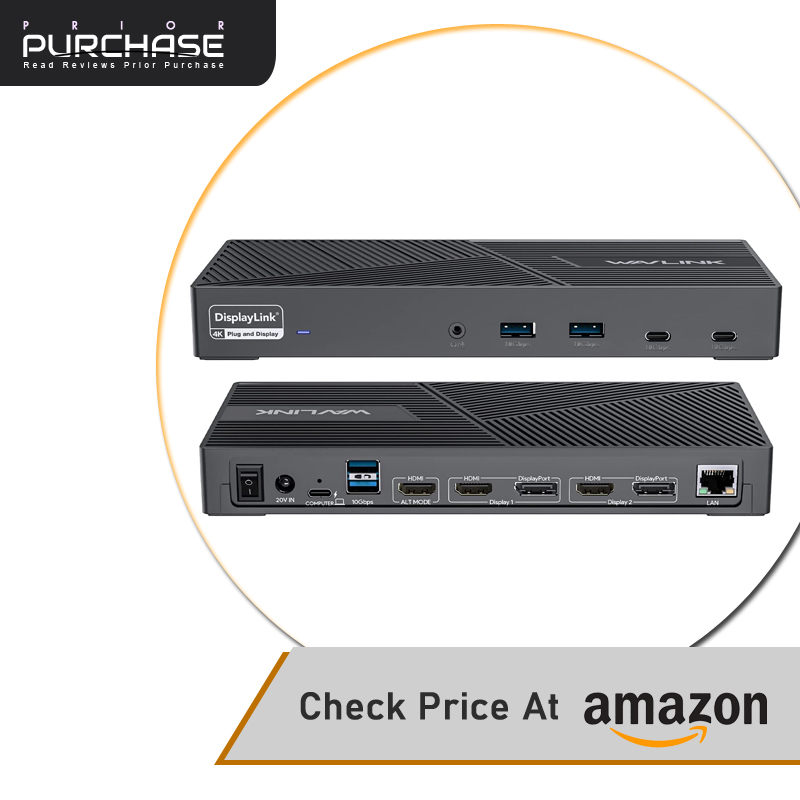 WAVLINK DisplayLink Docking Station Triple Monitor